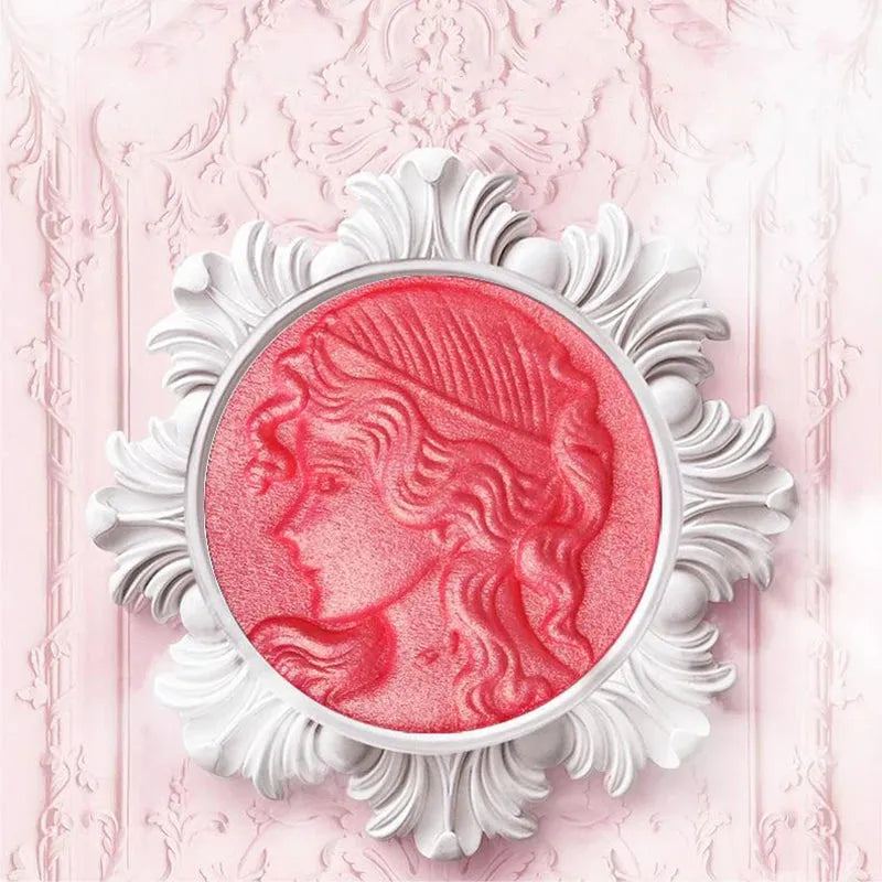 Shiny Fairy Embossed Monochrome Blush Natural Nude Beauty Makeup Blush Mineral Rouge All-in-one Blush Powder 3g