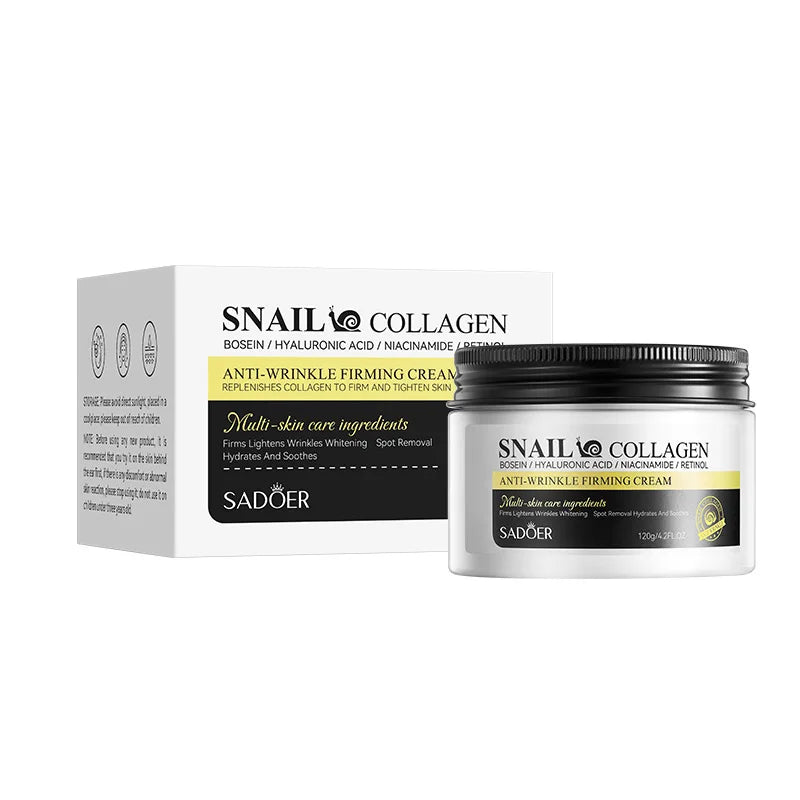 SADOER Snail Collagen Face Cream Faical Moisturizing Brightening Firming Hydrating Facial Creams Beauty Face Skin Care Products