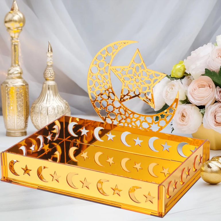 Ramadan Mubarak Acrylic Ornaments Ramadan Kareem Decoration 2025 Eid Mubarak Islamic Muslim Party Decor Eid Al-Fitr Supplies