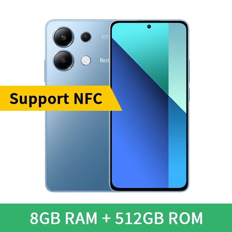 Global Version Xiaomi Redmi Note 13 4G Smartphone 108MP Triple Camera 120Hz AMOLED Snapdragon 685 Octa Core 33W Fast Charging