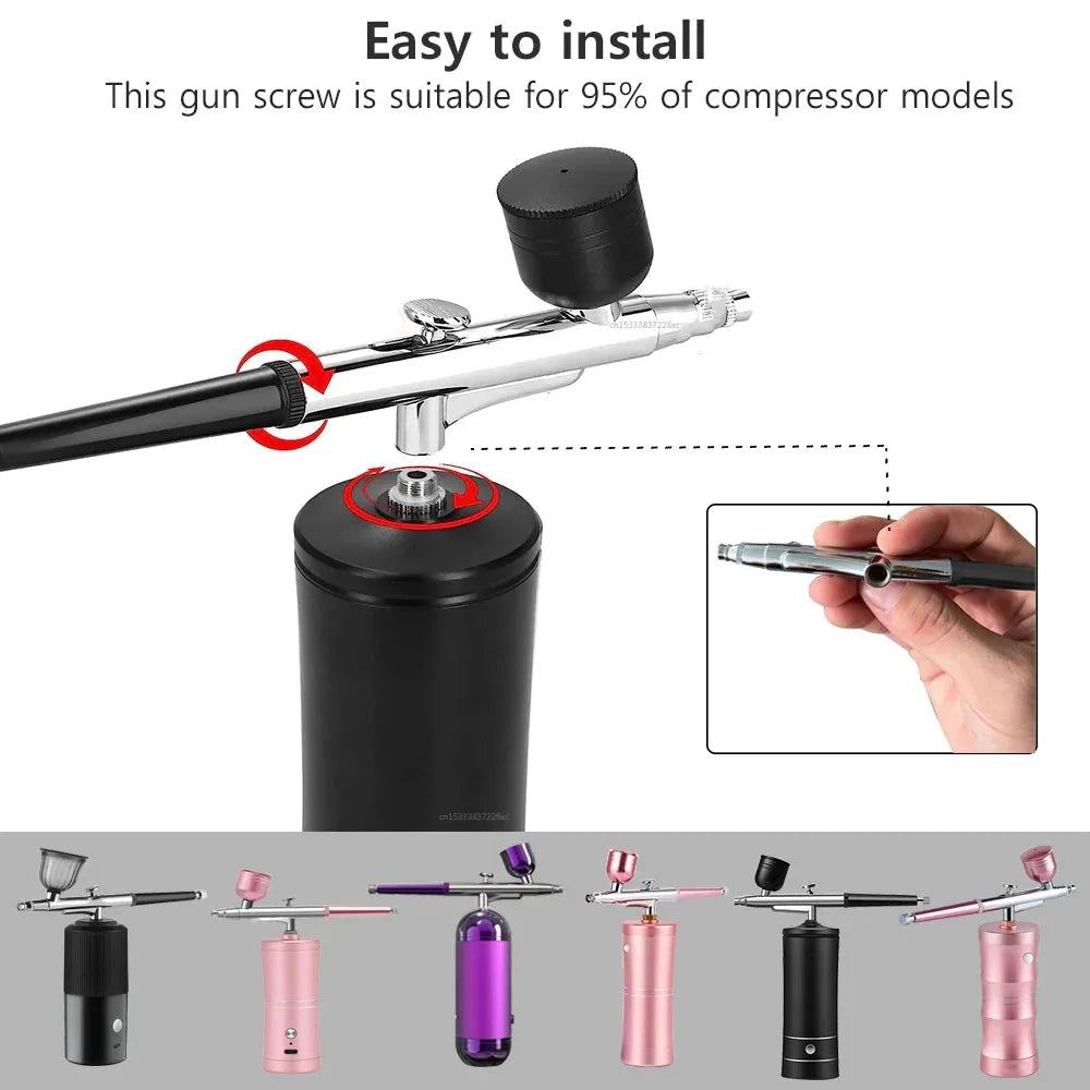 Airbrush Nails Kit Accessories Air brush Spray Gun With Cups Airbrush Cleaning Kit Replacement For Nails Painting Decorating K5