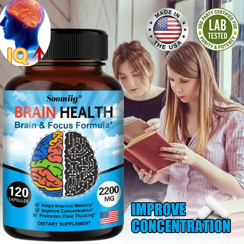 Nootropics Dietary Supplements Best Brain Focus Increases Memory Support Promotes Clear Thinking Immune System Health