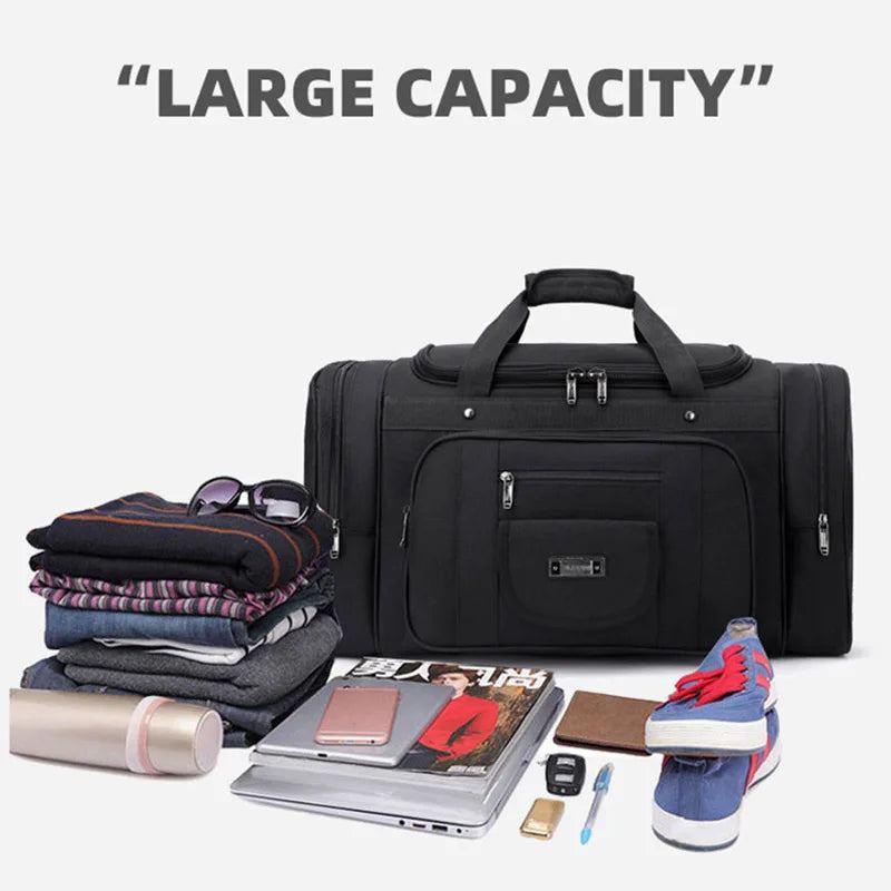 Men Travel Bag Gym Fitness Multi-funcation Detachable Shoulder Strap Handbag Shoes Pocket Traveling Storage Crossbody Bags