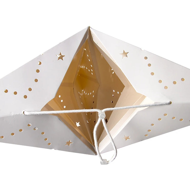 35/45/75cm Hollow Out Star Hanging Pendant Eid Mubarak Decorative Home Islam Muslim Light Paper Lantern Stars Lampshade Decor