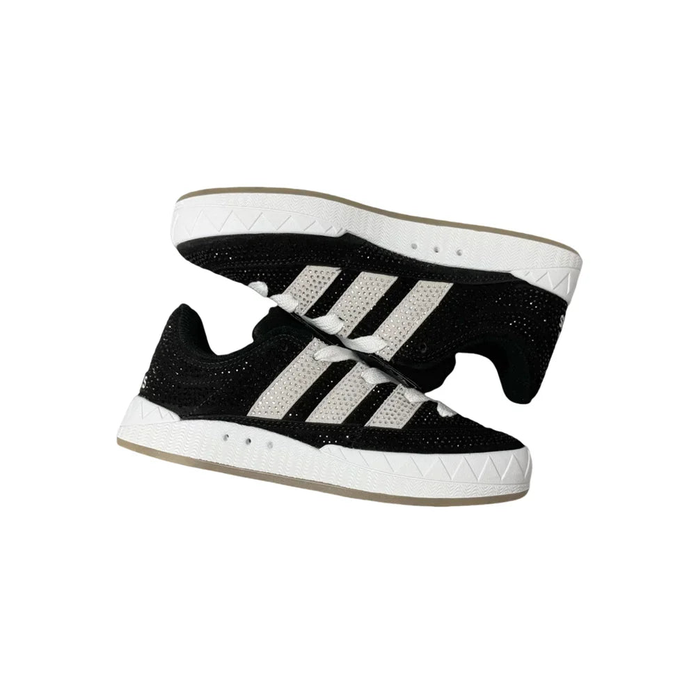 Adidas Originals Adimatic Women and Men Diamond Black Anti-slip Trendy Retro German Training Shoes Shark Bread Shoes GY5274