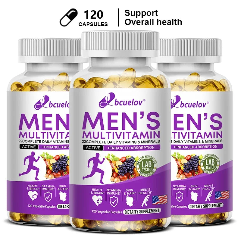 Vitamin Mineral Supplements for Men - Vitamin ABCDEK Magnesium Calcium Zinc Supports Skin Hair Nails Immunity