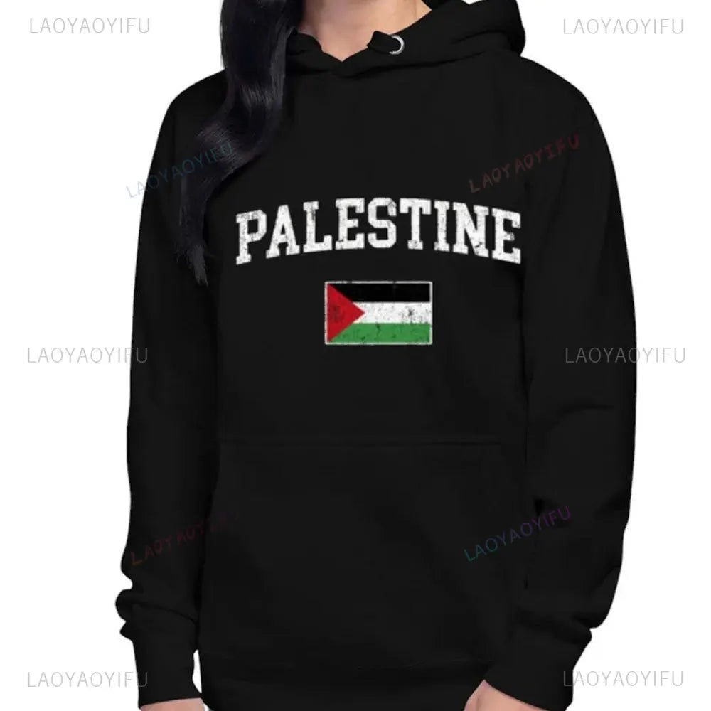 Palestine Hoodie Unisex Autumn Winter Vintage Casual Pullover Sweatshirts Palestine Hoodied Retro New in Hoodies & Sweatshirts