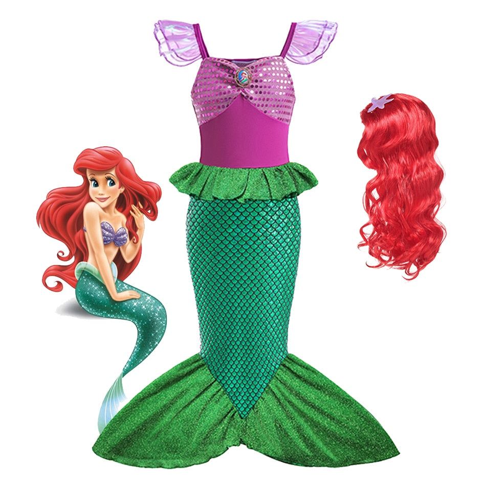 Disney Princess Girls Mermaid Ariel Dress