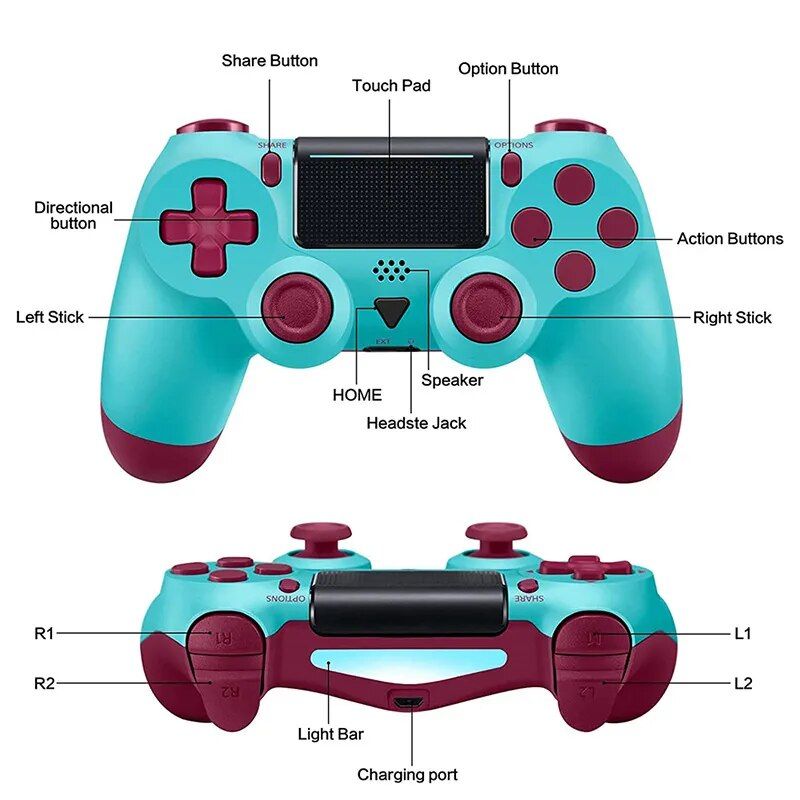 Joystick PS4 Gamepad Mando Controle Ps4 Controller Manette Control  Juegos Mando Games Pad Bluetooth