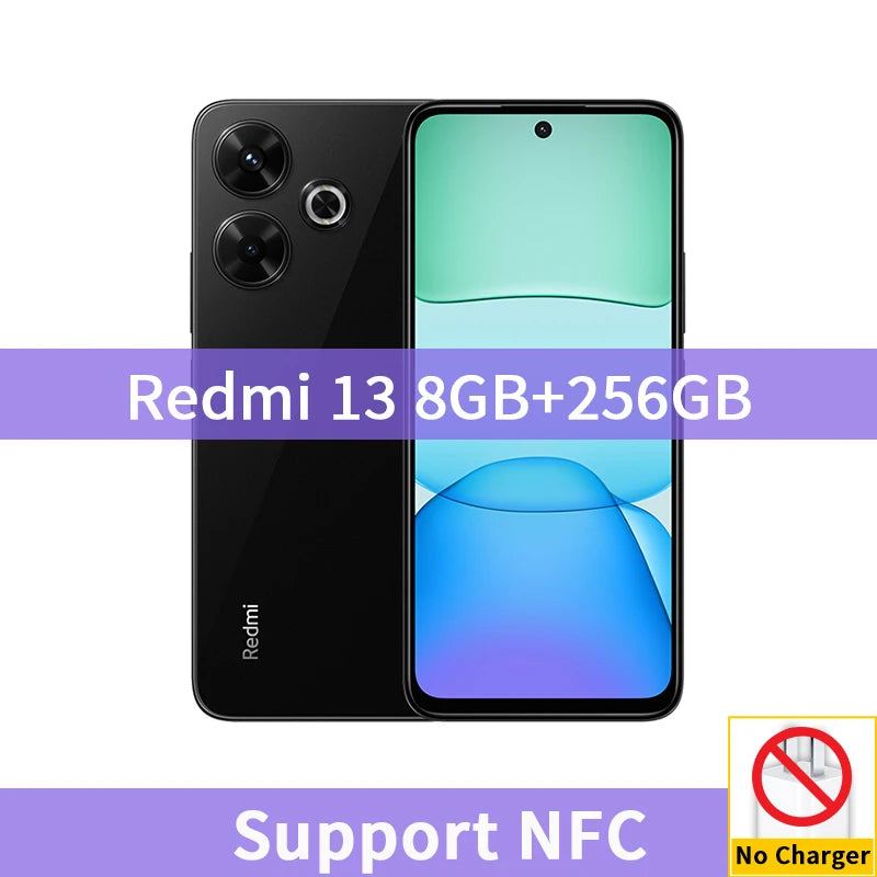 Global Version Xiaomi Redmi 13 Smartphone 108MP Main Camera 5030mAh Battery MTK Helio G91-Ultra 6.79“  Display 33W Fast Charging