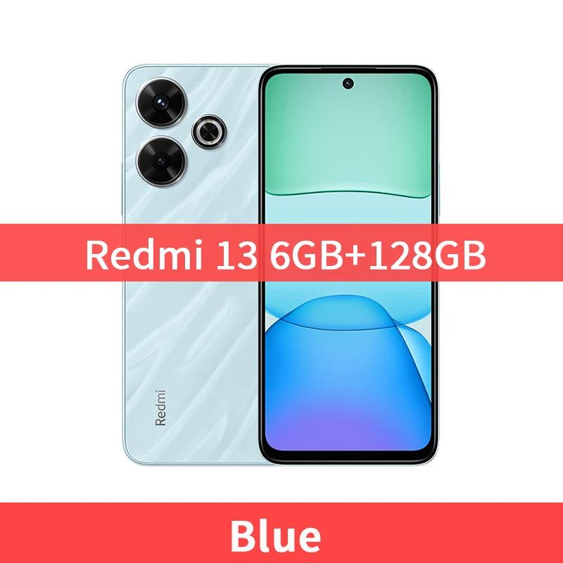 Global Version Xiaomi Redmi 13 Smartphone 108MP Main Camera 5030mAh Battery MTK Helio G91-Ultra 6.79“  Display 33W Fast Charging