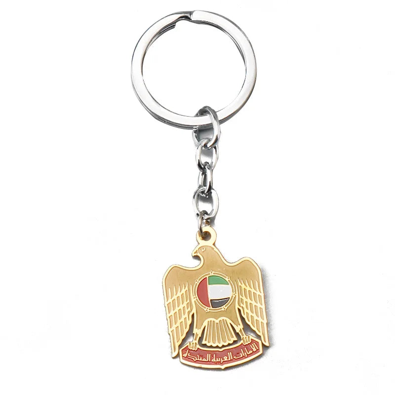 emirates keychain The United Arab Emirates UAE Map Eagle Keychain Pendant Women Bag Charm Accessaries