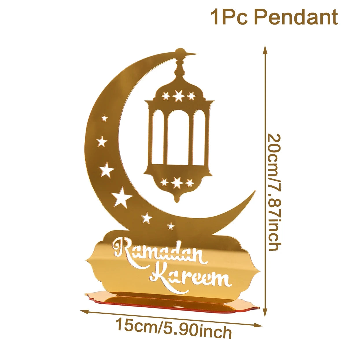 Ramadan Mubarak Acrylic Ornaments Ramadan Kareem Decoration 2025 Eid Mubarak Islamic Muslim Party Decor Eid Al-Fitr Supplies