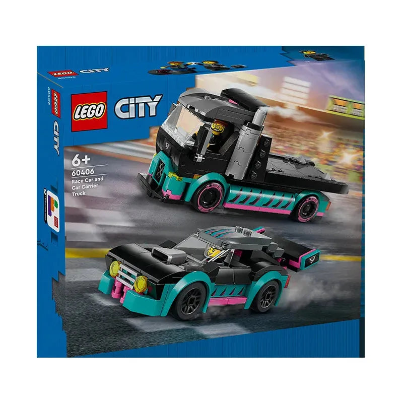 LEGO City 60406 Racing And Car Transport Vehicle Puzzle Building Block Children's Toys