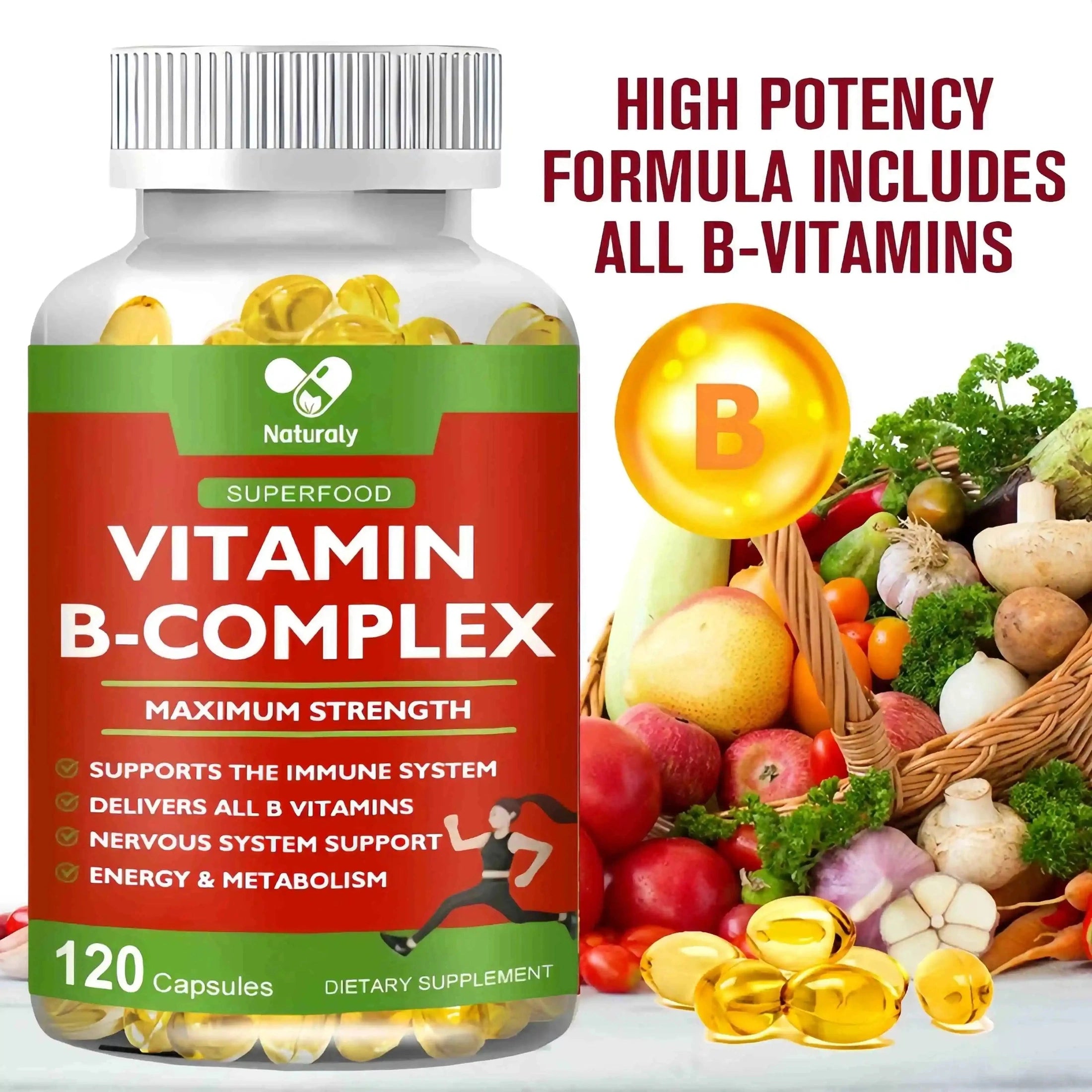 Vitamin B Capsule Anti-oxidation Skin Repair liver Health&Energy Care VB complex vitamins Daily Supplement