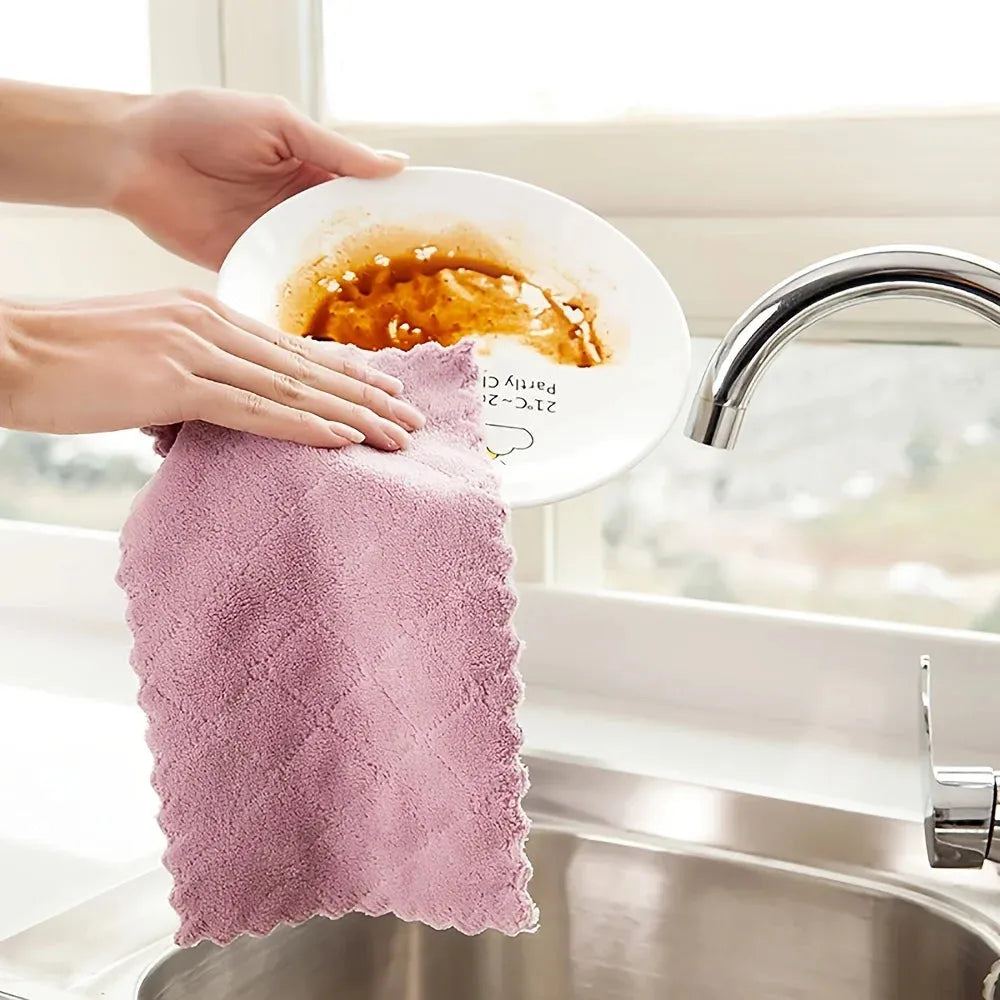 10/20pcs Kitchen Towels And Dishcloths Rag Set Small Dish Towels For Washing Dishes Dish Rags For Cooking Baking-Random Color