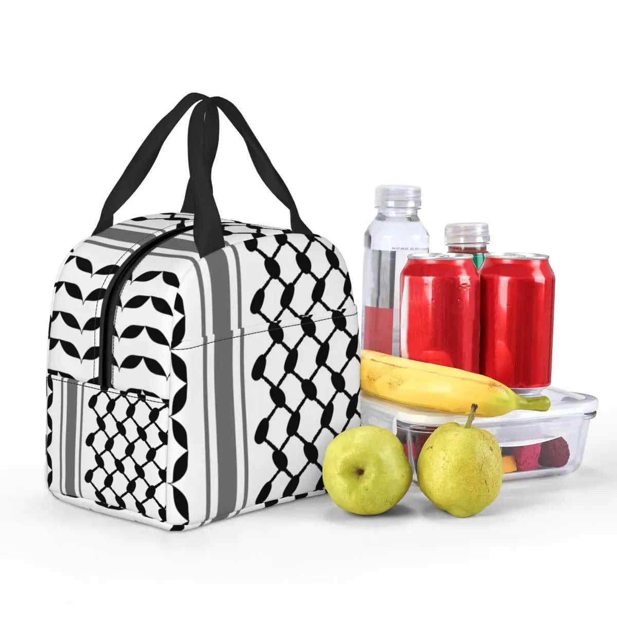 Custom Arabic Keffiyeh Traditional Pattern Lunch Bag Men Women Thermal Cooler Insulated Lunch Box for Student School