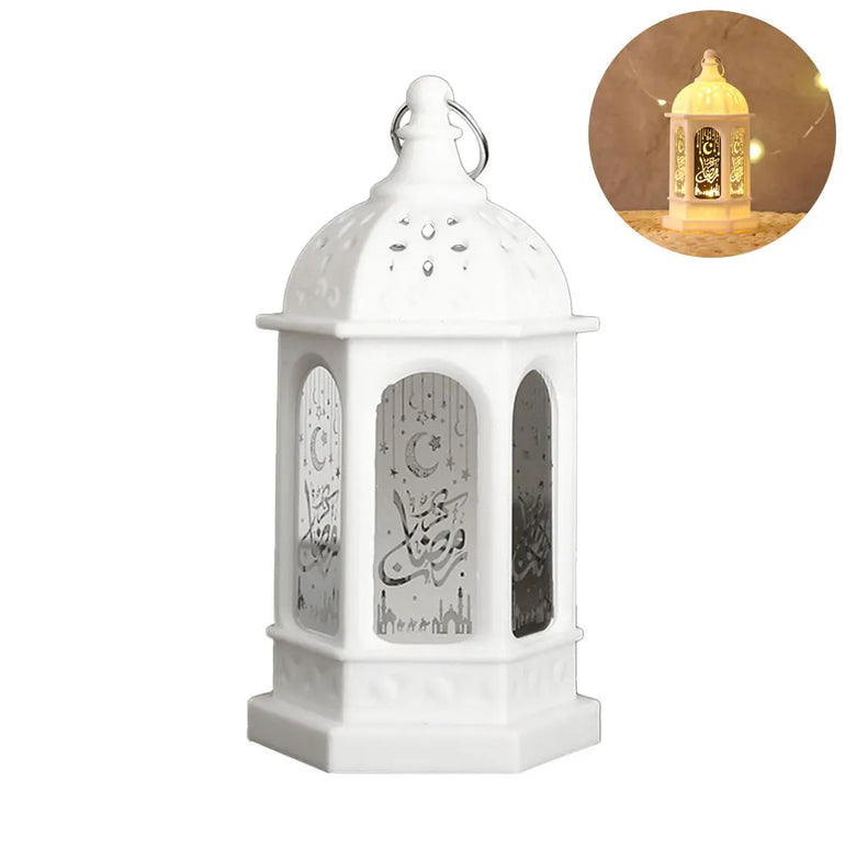 Muslim Ramadan Lantern Decor Ornament EID Mubarak LED Festival Night Light Eid Al Adha Gift Gurbang Ramadan Decoration for Home