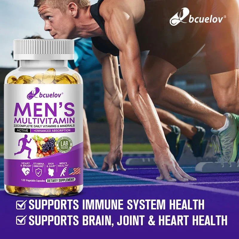 Vitamin Mineral Supplements for Men - Vitamin ABCDEK Magnesium Calcium Zinc Supports Skin Hair Nails Immunity