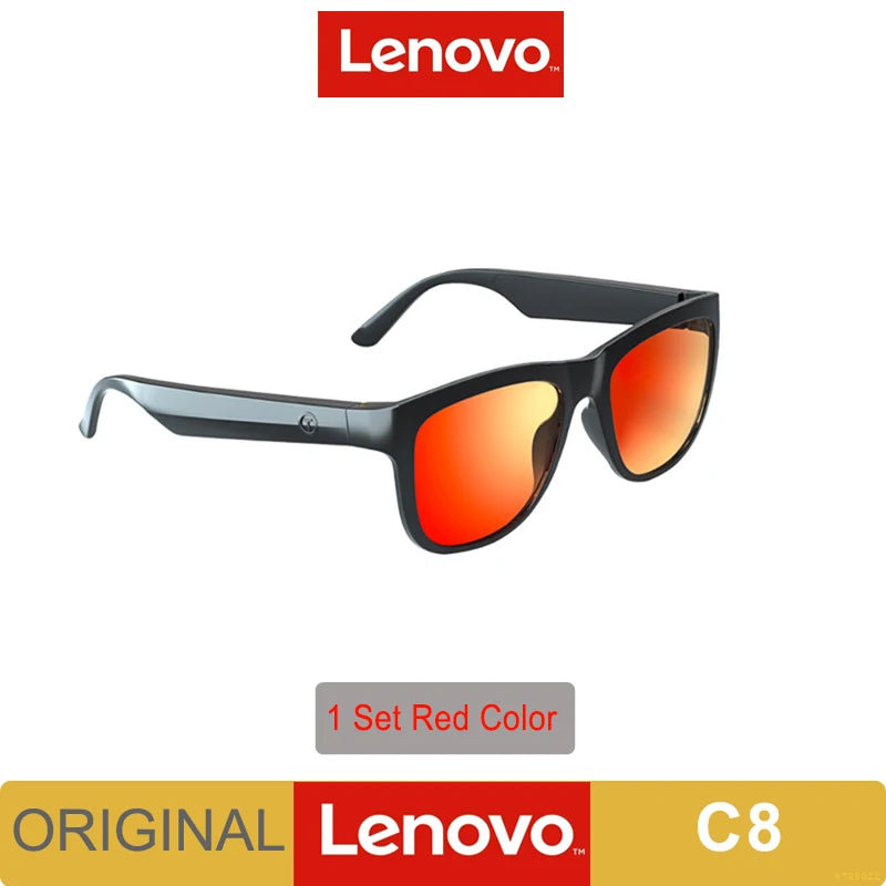 Original Lenovo C8 Smart Sunglasses Earphone HiFi Music Bluetooth 5.0 Wireless Headset Driving HD Microphone Call Headphones