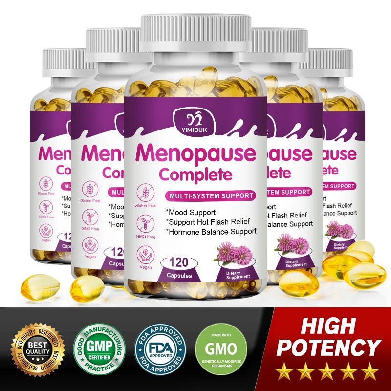 Menopause Relief Capsules Support Weight Management Improves Metabolism & Bloating Hot Flashes & Night Sweats Mood Supplements