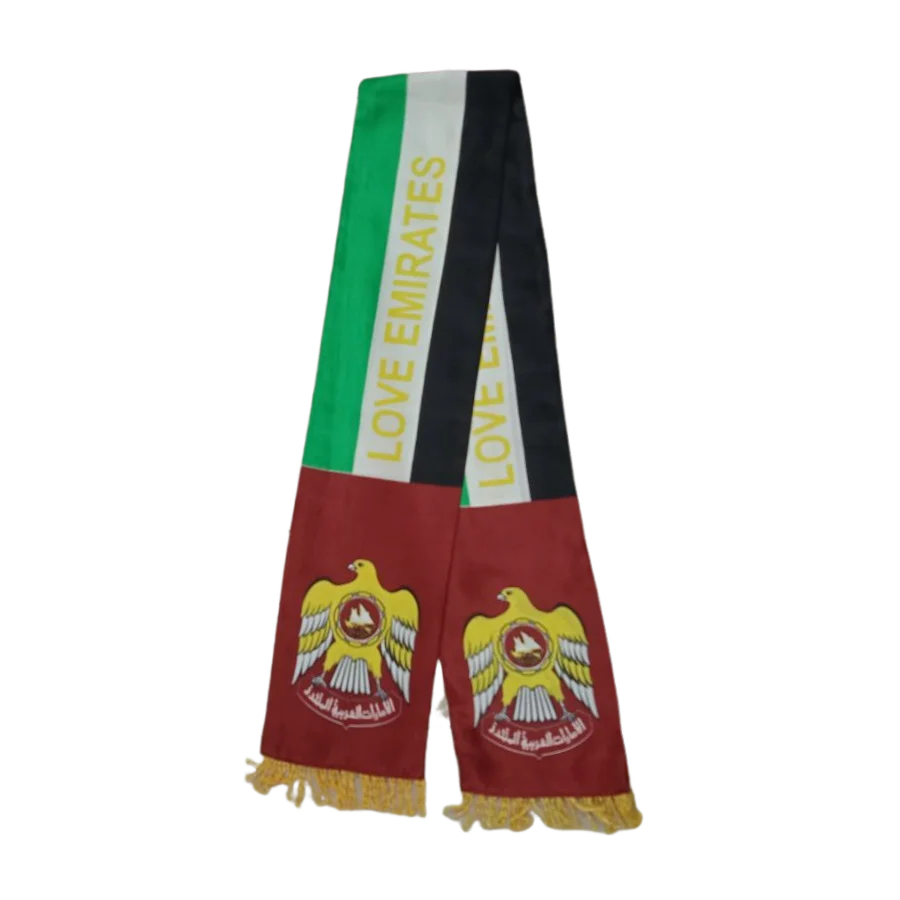 Flagicts 100% Stain Double Side Printing National Day UAE Flag Scarf