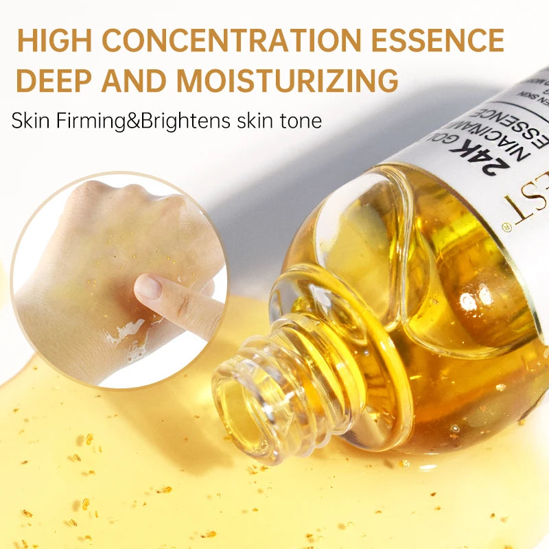 Niacinamide Serum Hyaluronic Acid for Face 24K Gold Essence Whitening Anti-aging Collagen Facial Serum Skin Care Products