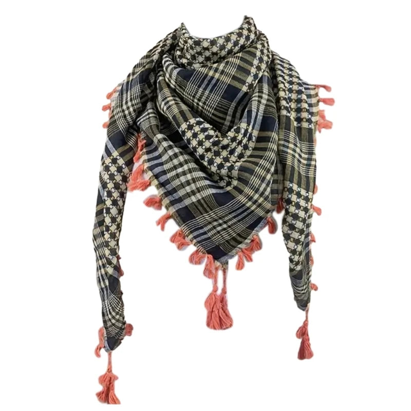 Keffiyeh Tacticals Desert Scarf Wrap Shemagh Head Neck Arab Scarf Unisex Arab Shemagh Keffiyeh Palestine Scarf