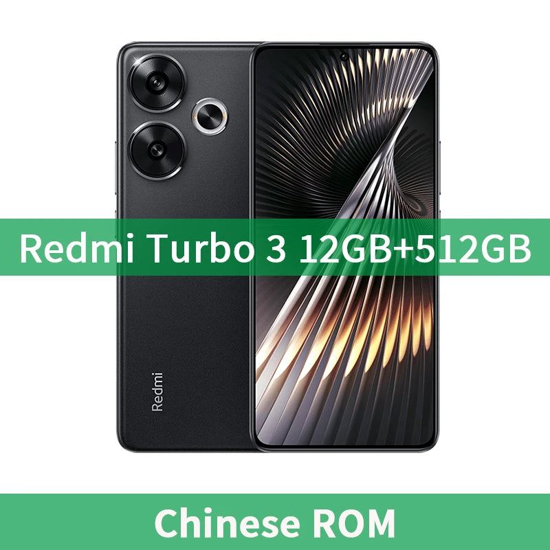 Xiaomi Redmi Turbo 3 NFC Mobile Phone 120Hz 1.5K Screen Snapdragon 8s Gen 3 Octa Core 50MP Camera 5000mAh Battery China Version