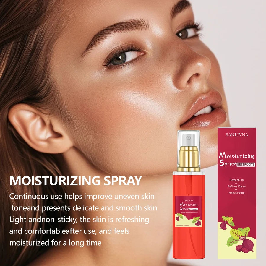 Beetroot Brightening Moisturizing Mist for Face - Moisturizing and Smooth Skin Natural Beauty Care Refreshing Mist