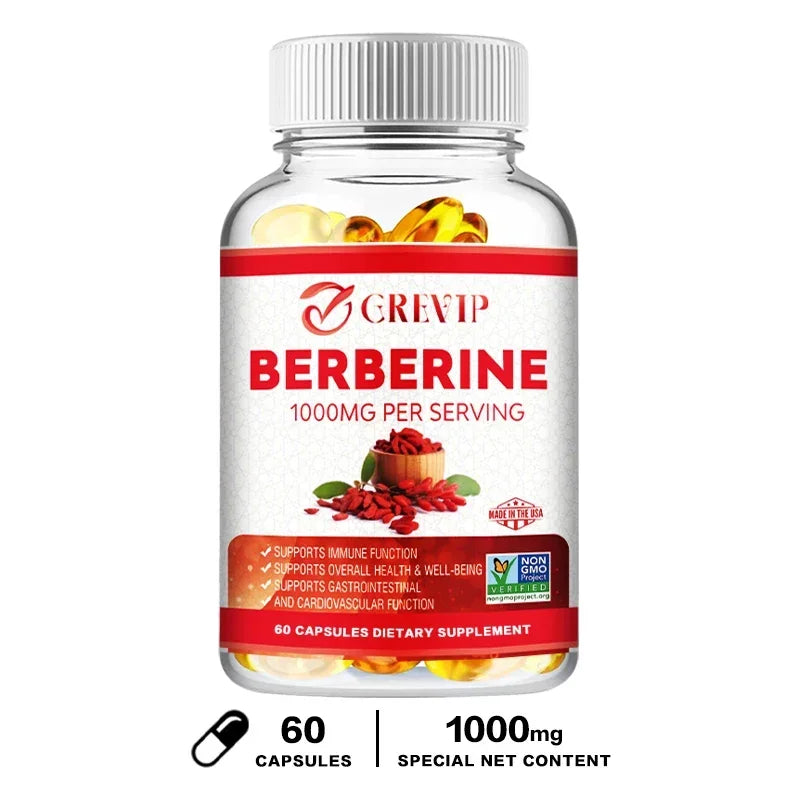 Berberine Extract 1000 Mg - Supports Gastrointestinal and Overall Health with Antioxidant Benefits