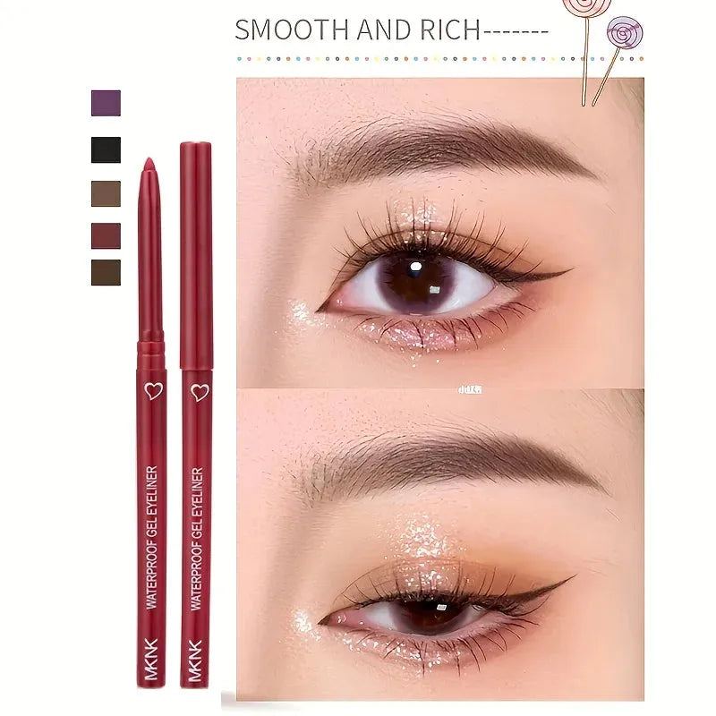 5 Colors Eyeliner Pencil Waterproof Long-lasting Blue Black Brown Easy Wearing Eyeliner Pen