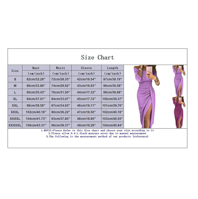 Elegant Midi Bodycon Dress Women Sexy Off-shoulder Side Slit Dress Solid Evening Party Dress Female Fashion Long Sleeve Dress