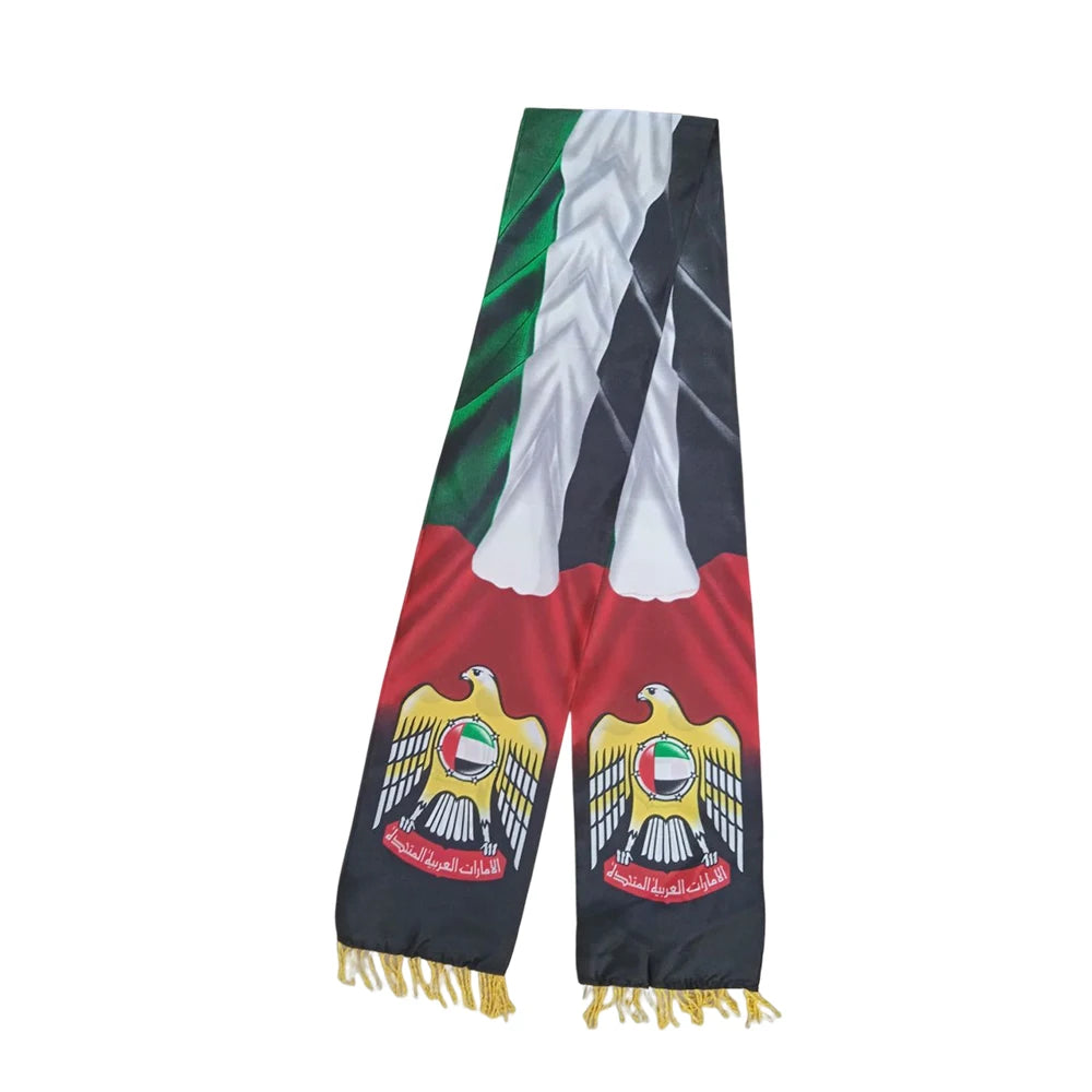 Directly Delivery 100% Stain National Day United Arab Emirates Flags Scarf