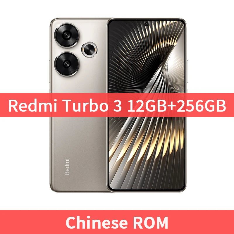 Xiaomi Redmi Turbo 3 NFC Mobile Phone 120Hz 1.5K Screen Snapdragon 8s Gen 3 Octa Core 50MP Camera 5000mAh Battery China Version