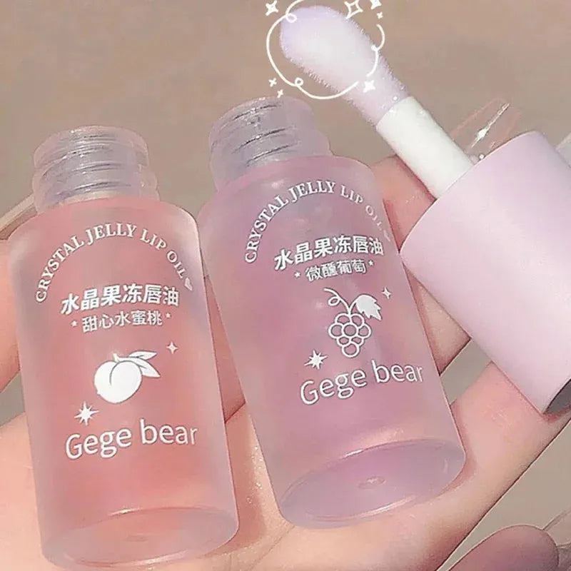 Crystal Jelly Lip Oil Plumping Hydrating Jelly Lip Gloss Lasting Moisturizing Transparent Lip Oil Balm Long Lasting Glow Oil