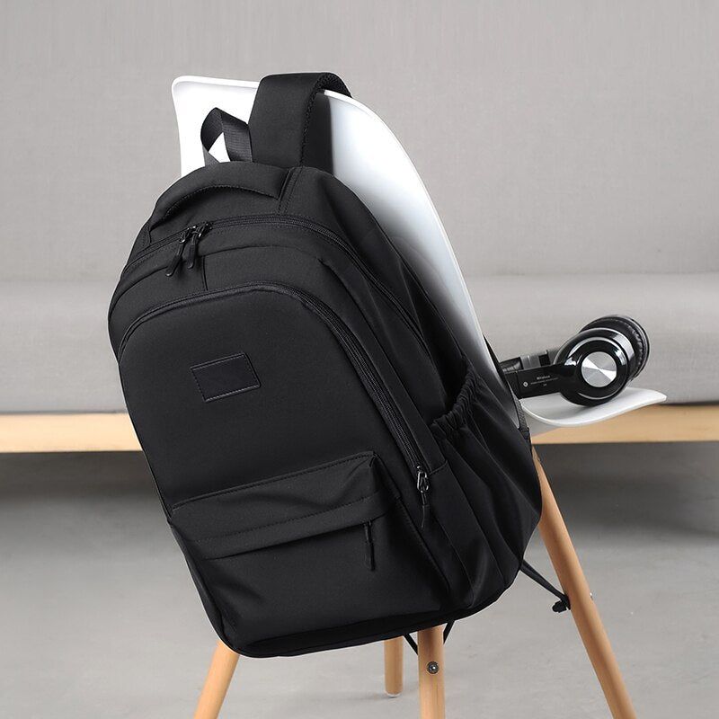 14 Inch Men And Women Universal School Bag Leisure Solid Color Outdoor Sports Shoulder Bag Large Capacity Travel Laptop Backpack