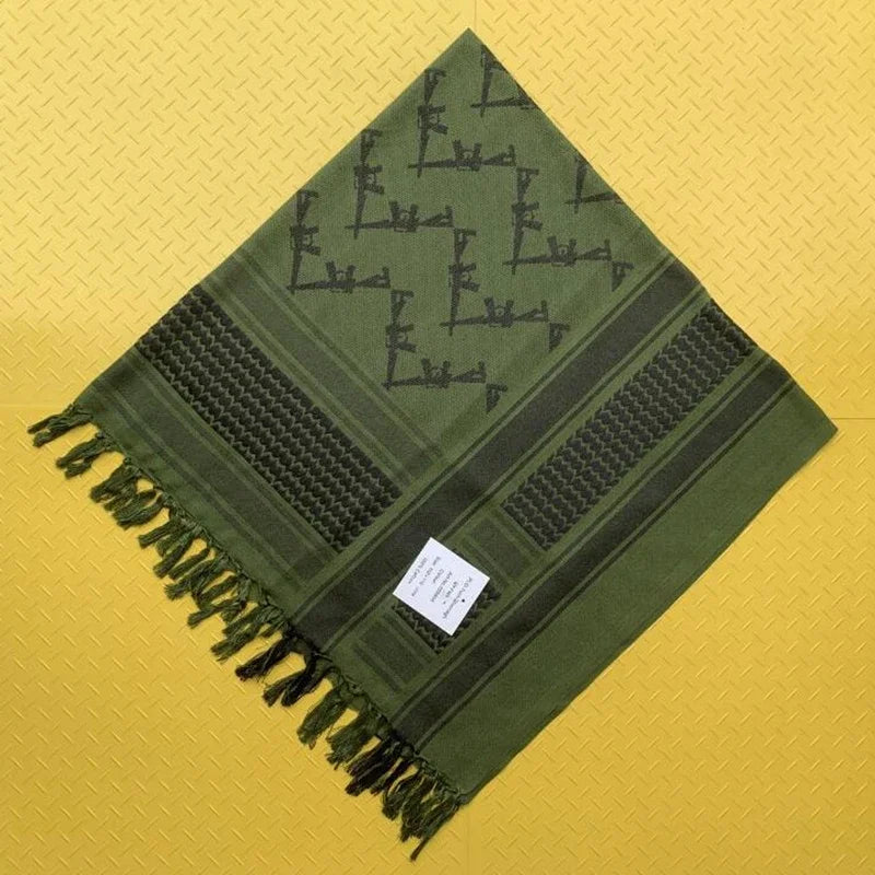 AK47 Men's Scarf Keffiyeh Palestine Shemagh Women's Tactical Desert Head Warps Neckwarmer Arabic Shemag Hunting and Equipment