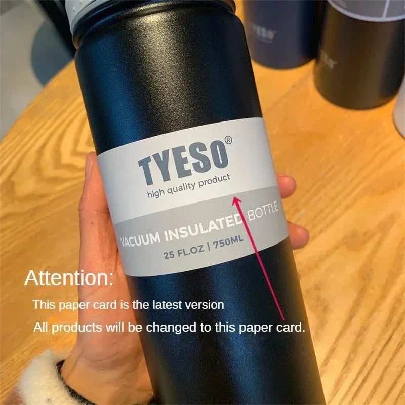 530/750ML Tyeso Thermos Bottle Stainless Steel Vacuum Flask Insulated Water Bottle Travel Cup For children Coffee Mug Termica