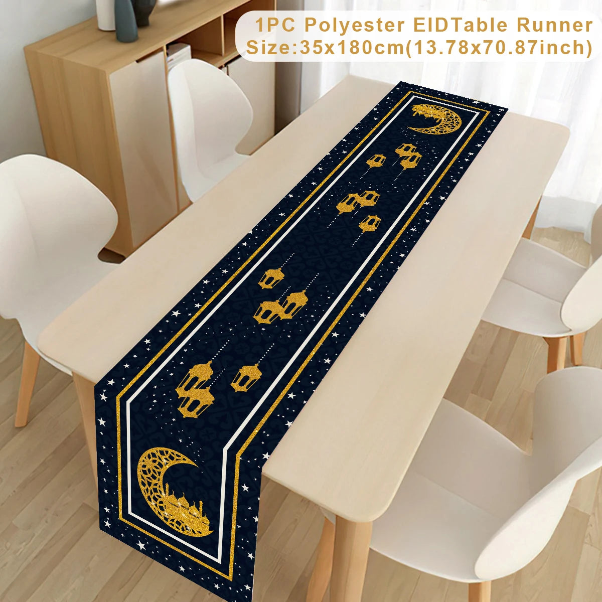 Ramadan Kareem Table Runner Eid Mubarak Decor 2025 for Home Ramadan Mubarak Islamic Muslim Party Eid Al-Fitr Gifts Ramadan Decor