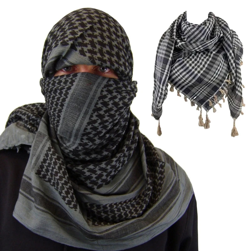 Shemagh Scarf Men & Women Tacticals Breathable Head Neck Wrap Shawl Motorcycle Hiking Paintball Face Mask Scarf H9ED