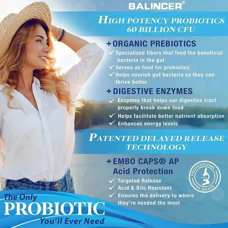 Probiotic Colon Cleanse & Detox - Digestive Enzymes To Support Gut Health, Improve Digestion, Weight Loss, Balance Gut Bacteria