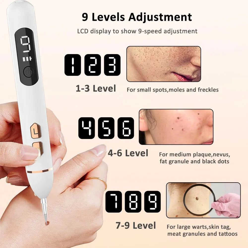 Plasma Laser Pen Skin Tag Remover Wart Mole Spots Freckles Dark Dpot Black Dots Nevus Flat Blemish Pimples Wart Eliminator