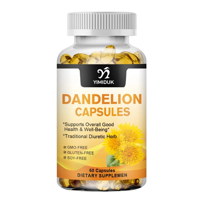 Dandelion Root Extract Capsules for Liver Detox Protection Liver Support Strong Immune System, Normal Blood Pressure & Sugar