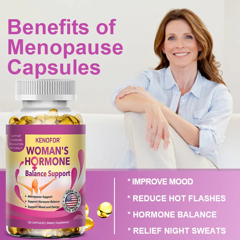 Regulates Women's Hormone Balance - Supports Hormonal Balance, Mood and Energy During Menopause 120 Capsules | DietarySappleTent