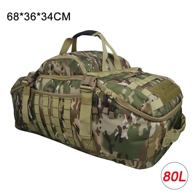 40L 60L 80L Sport Travel Bag Molle Tactical Backpack Gym Fitness Bag Large Duffle Bags for Camping Hunting Fishing