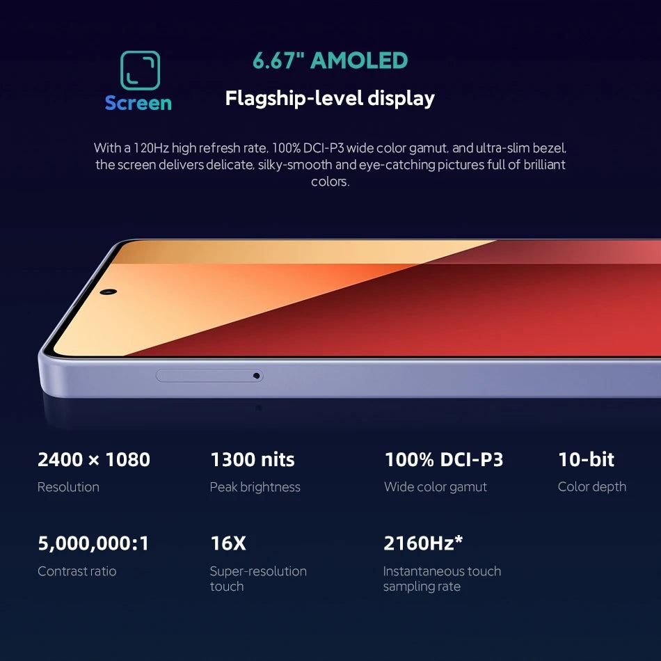 Global Version Xiaomi Redmi Note 13 Pro 4G Smartphone 200MP OIS Camera 120Hz  AMOLED Display 5000mAh 67W Turbo Charging MIUI 14