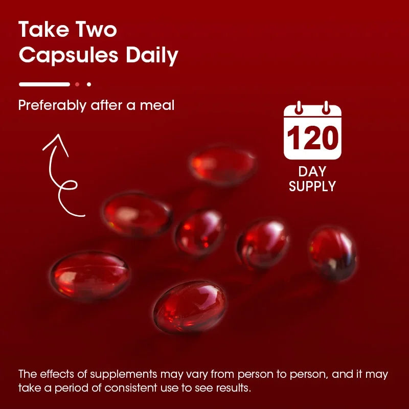 Alliwise Astaxanthin Capsules Promotes Cardiovascular Health, Improves Blood Circulation, Boost Energy Accelerates Metabolism