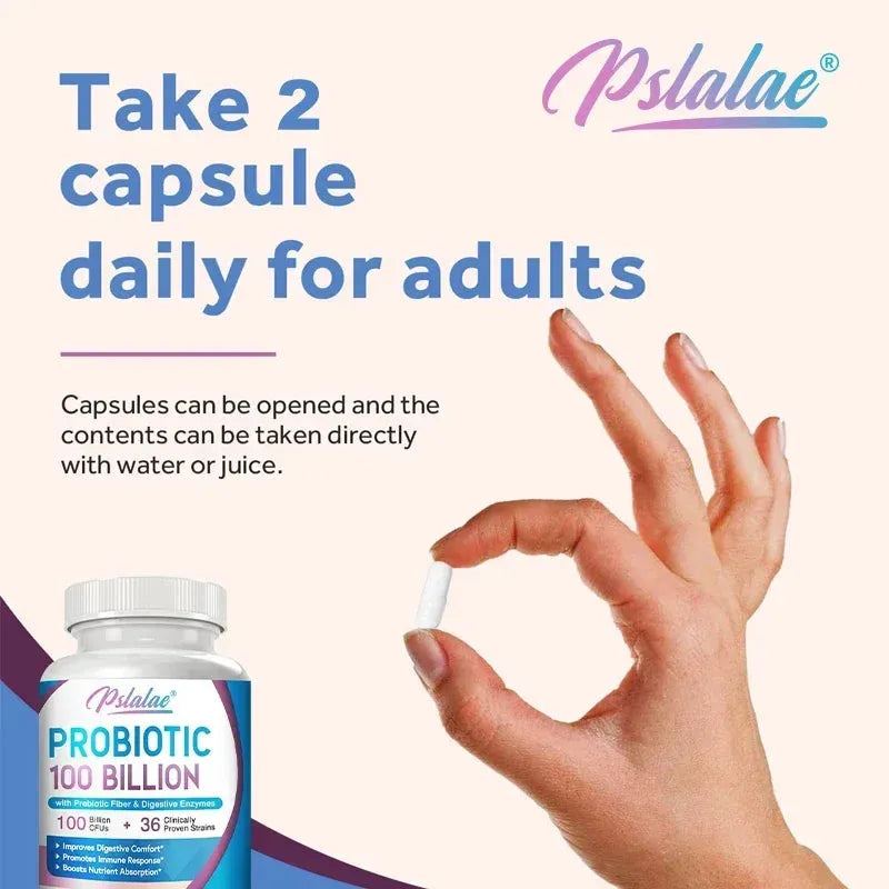 Probiotic Capsules - 100 Billion CFUS+36 Proven Strains To Support Digestive and Immune Health