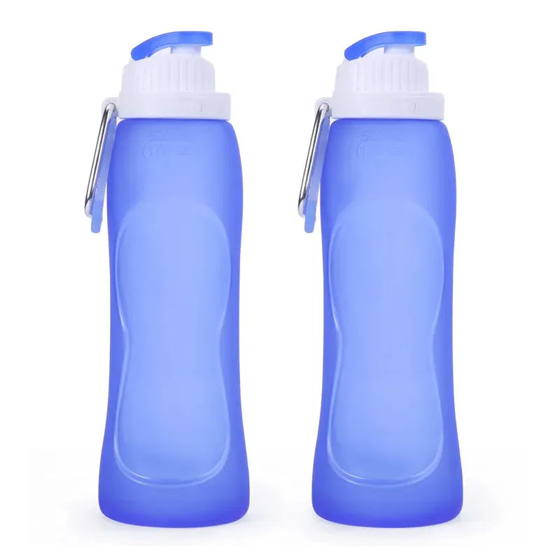 2023 New Mountaineering Cycling Sports Water Bottle Foldable Convenient Water Bottle Food Grade Silicone Water Cup